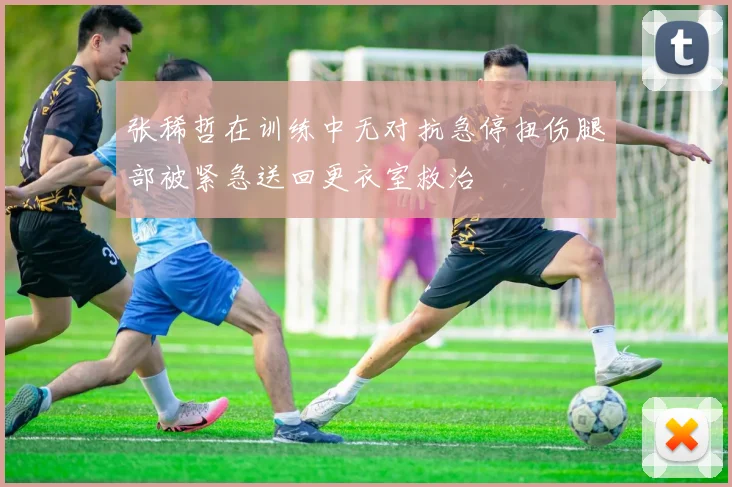 张稀哲在训练中无对抗急停扭伤腿部被紧急送回更衣室救治